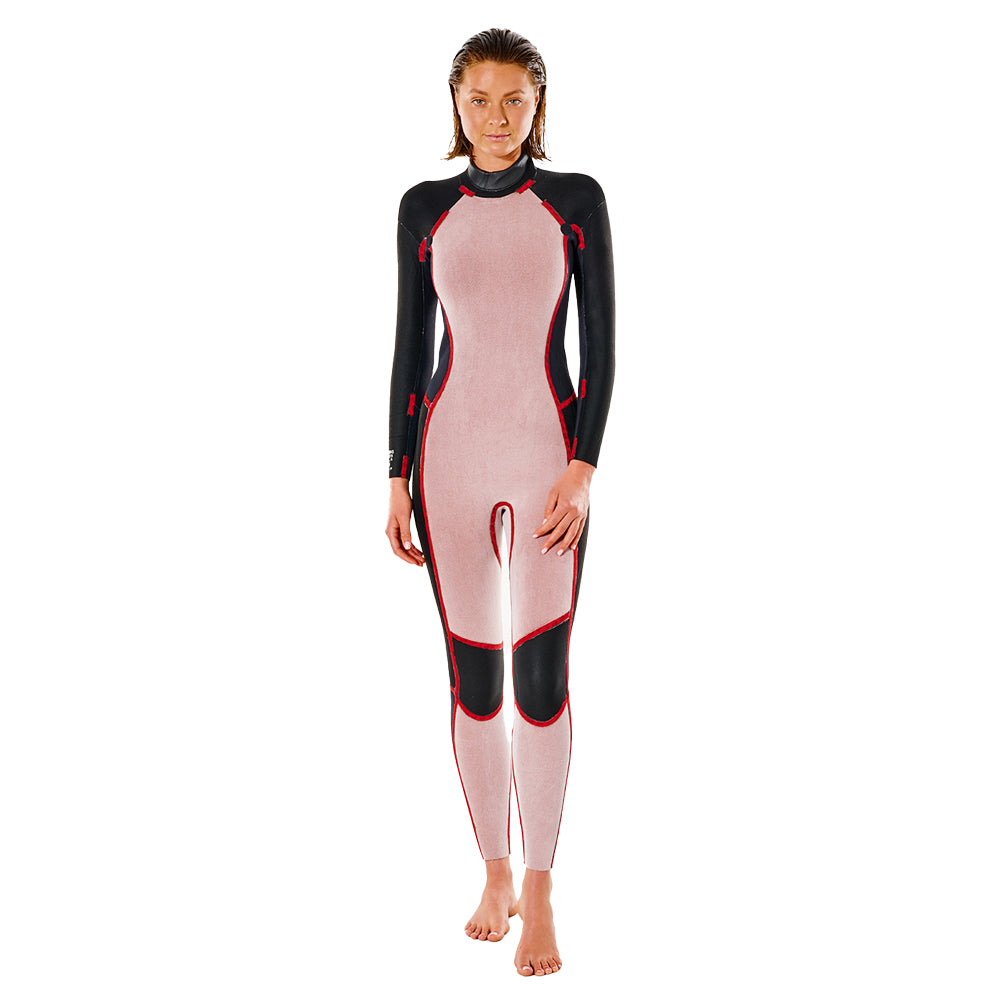 Rip Curl Womens Dawn Patrol 3/2mm B/Z Summer Wetsuit - Slate Rose