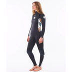 Rip Curl Womens Dawn Patrol 3/2mm C/Z Wetsuit  - Charcoal Grey