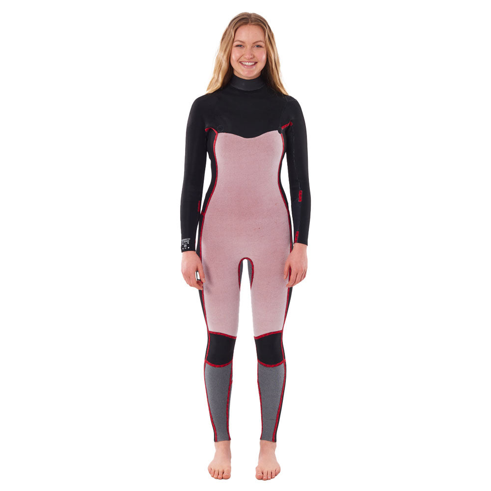 Rip Curl Womens Dawn Patrol 5/3mm Chest Zip Winter Wetsuit -Peach