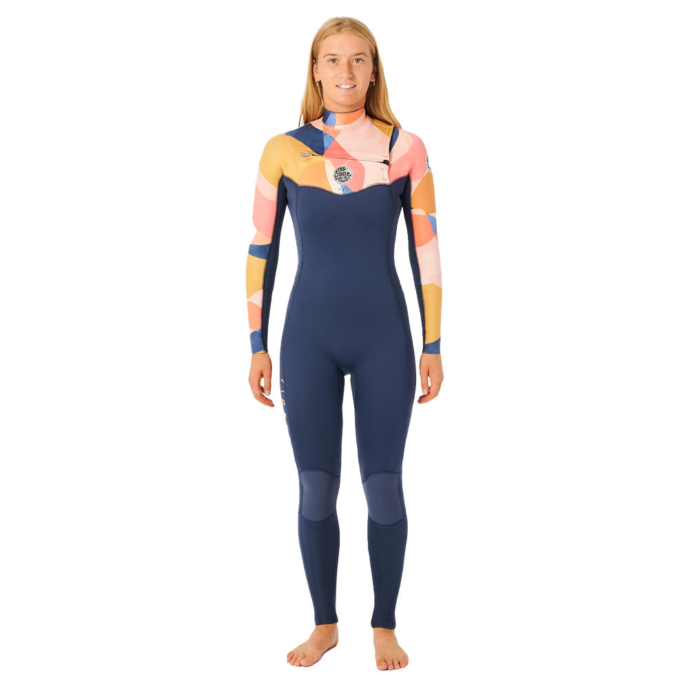 Rip Curl Womens Dawn Patrol 5/3mm Chest Zip Winter Wetsuit -Peach