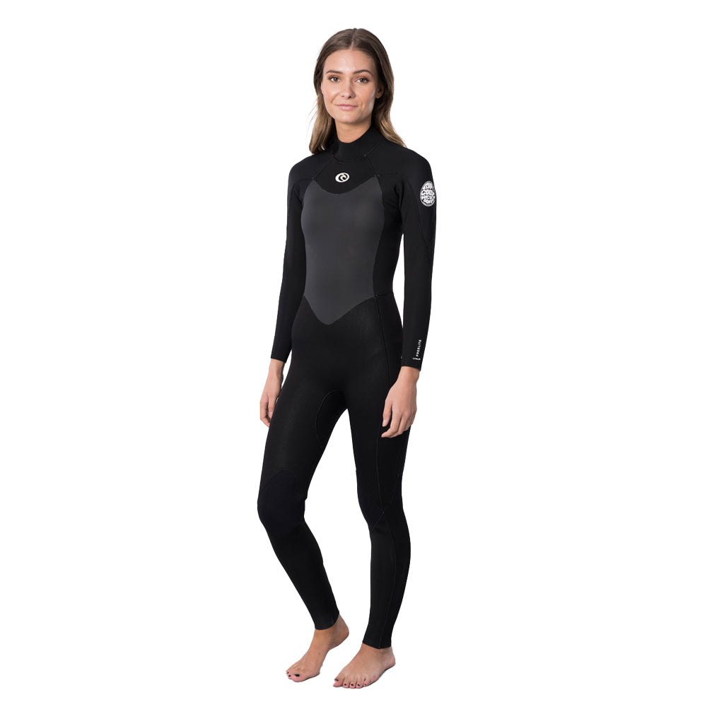 Rip Curl Womens Omega 5/3mm Back Zip Winter Wetsuit  - Black