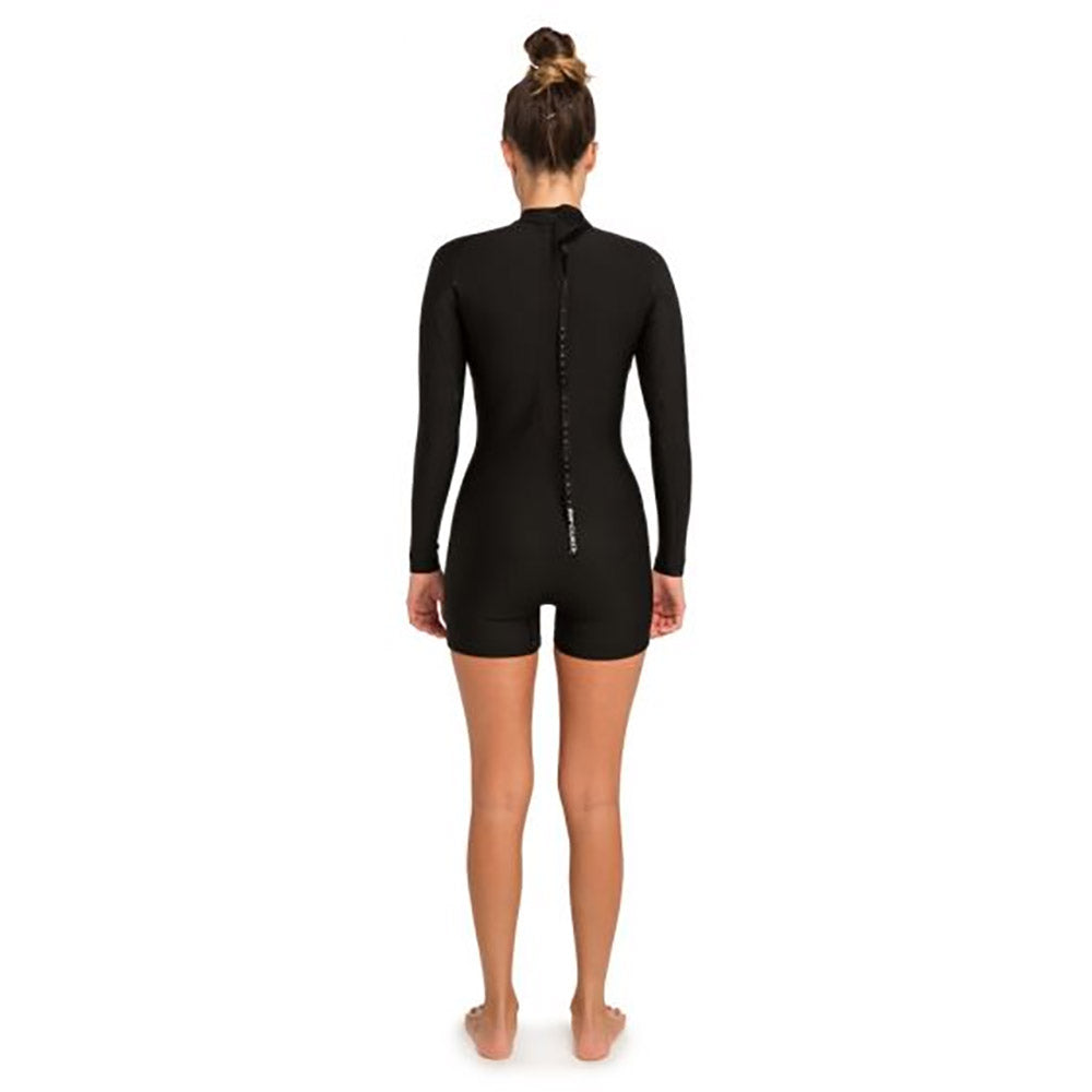 Rip Curl Womns G Bomb 2/2mm Long Sleeve Shortie Wetsuit  - Black