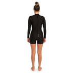 Rip Curl Womns G Bomb 2/2mm Long Sleeve Shortie Wetsuit  - Black