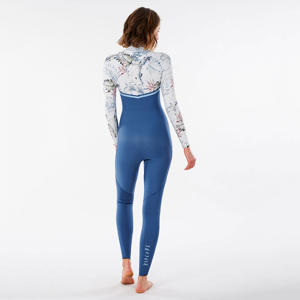 Rip Curl Womens E-Bomb 3/2mm Zip Free Summer Wetsuit  -Slate Blue