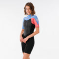Rip Curl Womens Omega 1.5mm Back Zip Shortie Wetsuit - Pink
