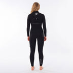 Rip Curl Womens E-Bomb 4/3mm Zip Free Wetsuit  - Black