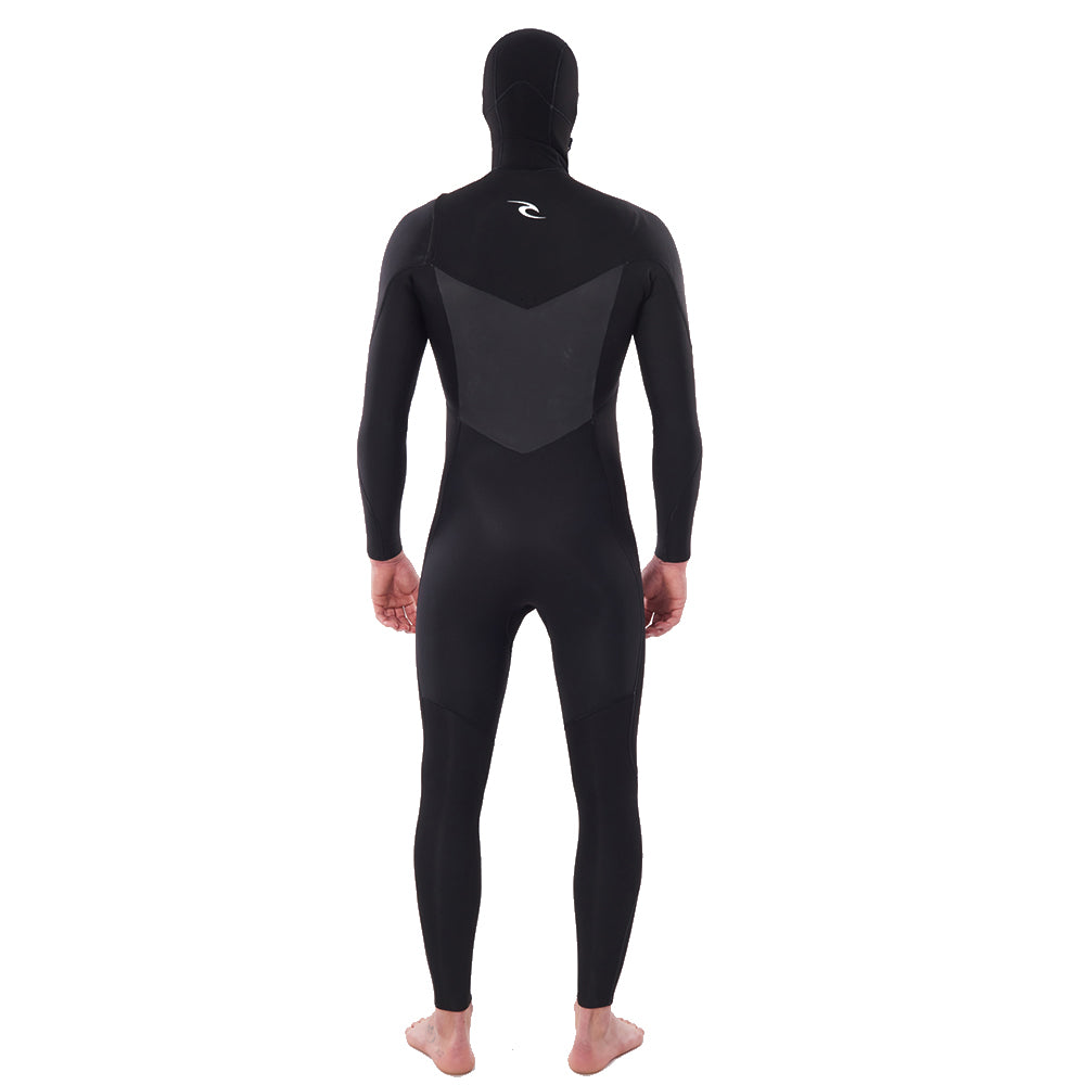 Rip Curl Dawn Patrol Hooded 5/4mm C/Zip Winter Wetsuit  - Black