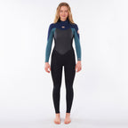Ripcurl Womens Omega 4/3mm Back Zip Wetsuit - Green