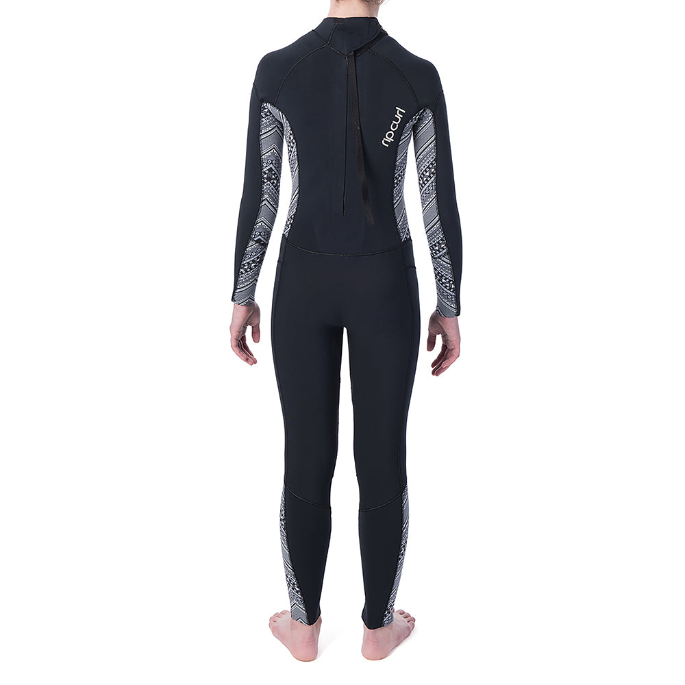 Rip Curl Junior Dawn Patrol 4/3mm B/Z Full Wetsuit  - Black/White