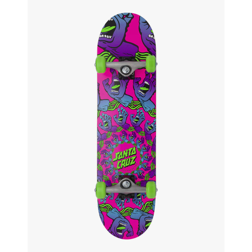 Santa Cruz Mandala Hand 7.75" Complete Skateboard - Purple Pink