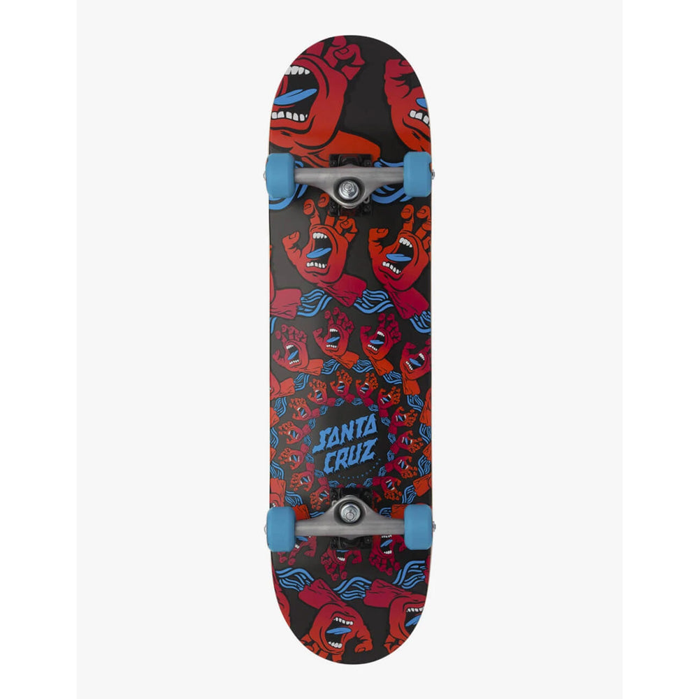 Santa Cruz Mandala Hand 8" Complete Skateboard - Red Blue