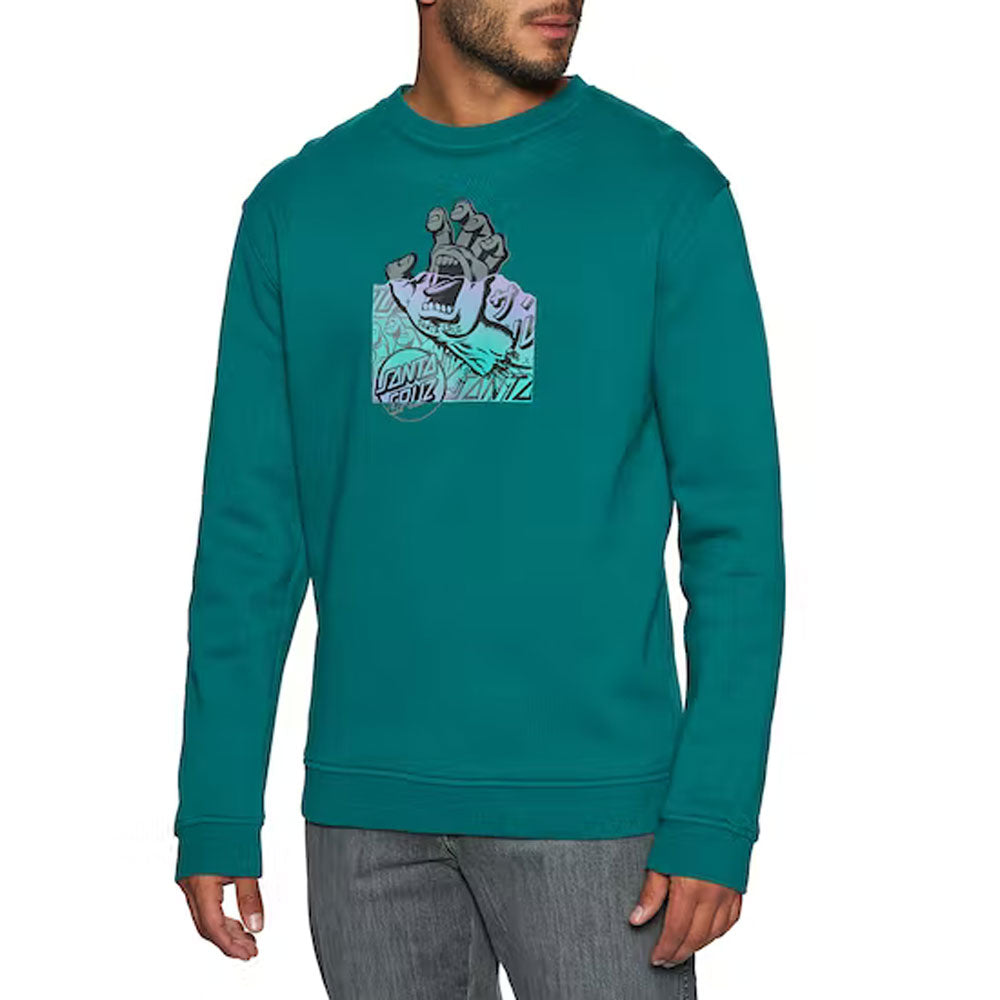 Santa Cruz Screaming Hand Divide Front Crew Sweatshirt