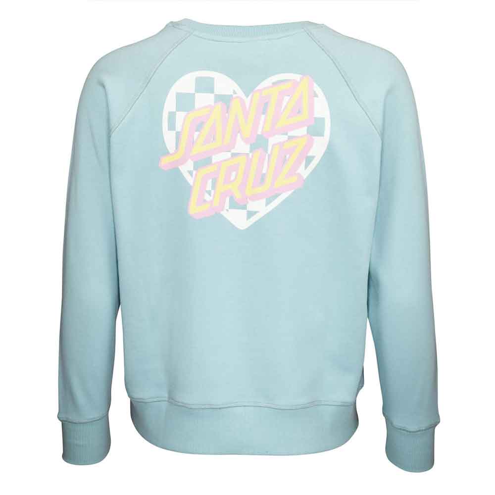 Santa Cruz Womens Heart Dot Check Crew Sweatshirt
