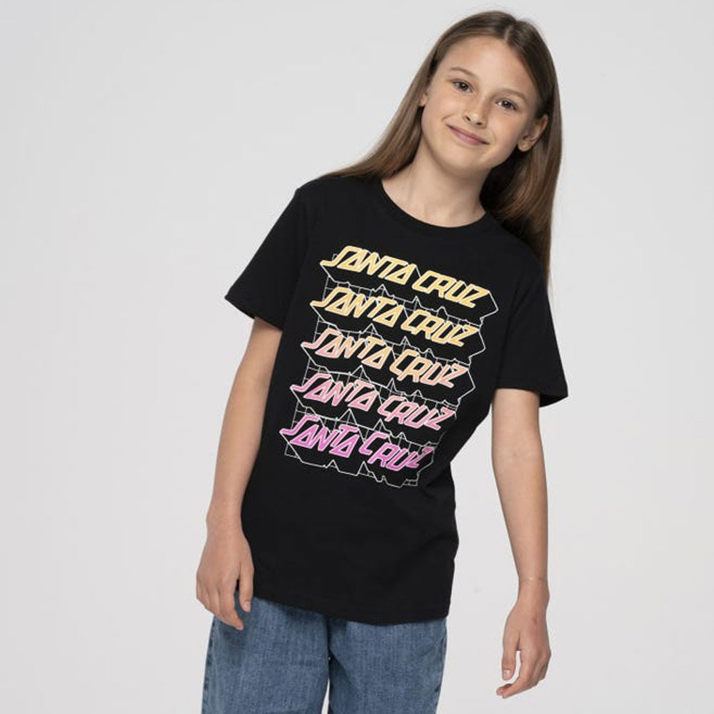 Santa Cruz Youth Grid Stacked T-Shirt