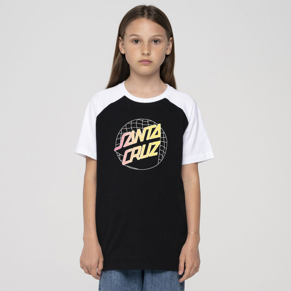 Santa Cruz Yth Grid Delta Dot Raglan T-Shirt