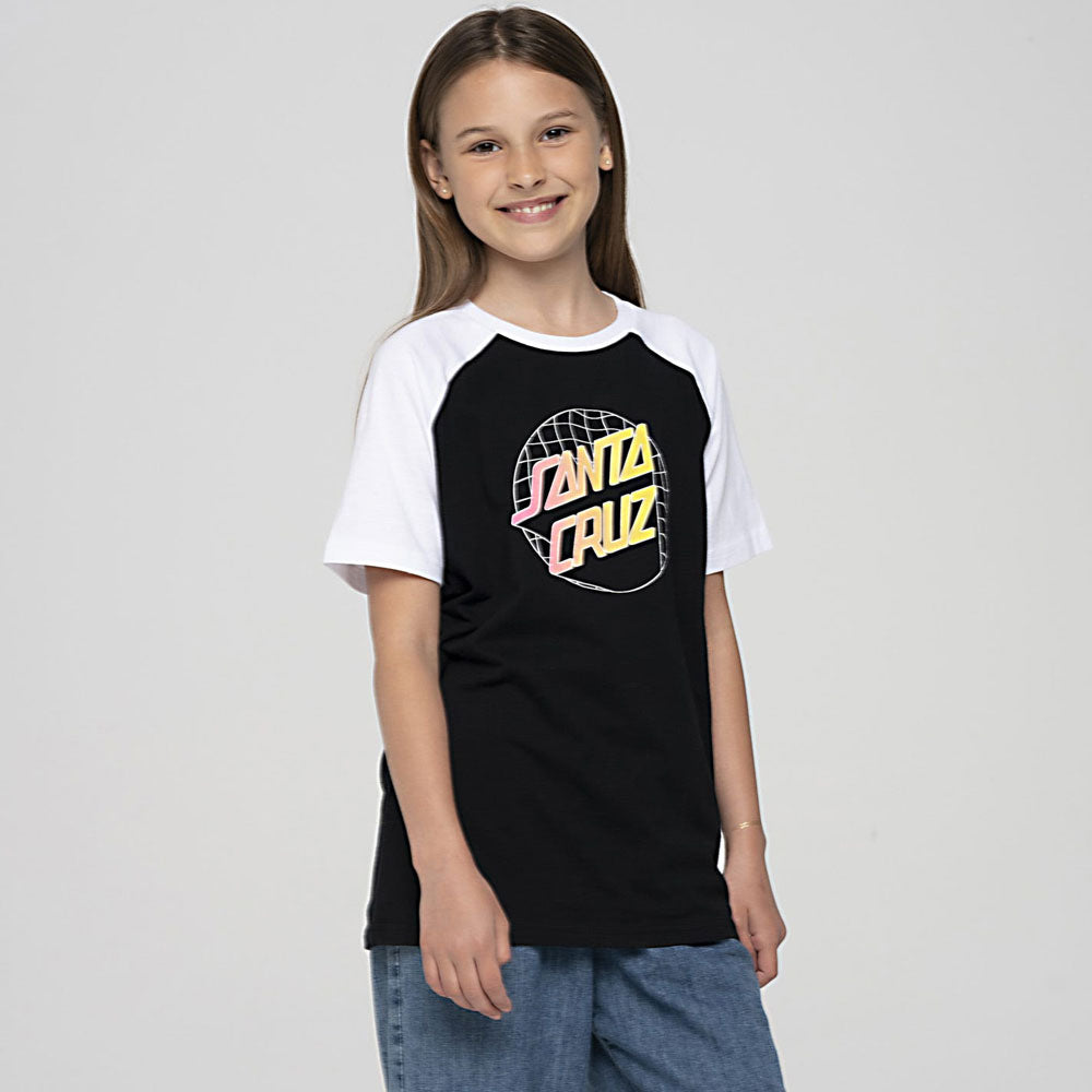 Santa Cruz Yth Grid Delta Dot Raglan T-Shirt