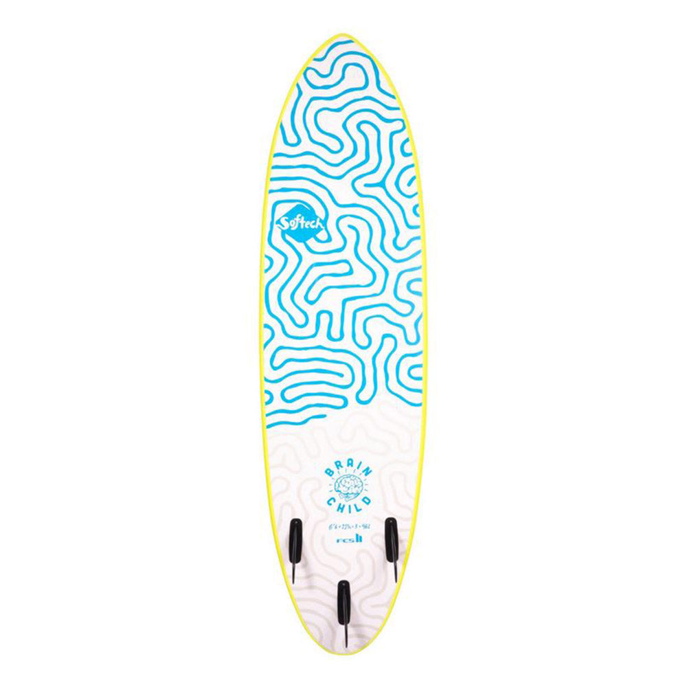 Softech Brainchild FCS II 6'3 Soft Surfboard - Ice Yellow