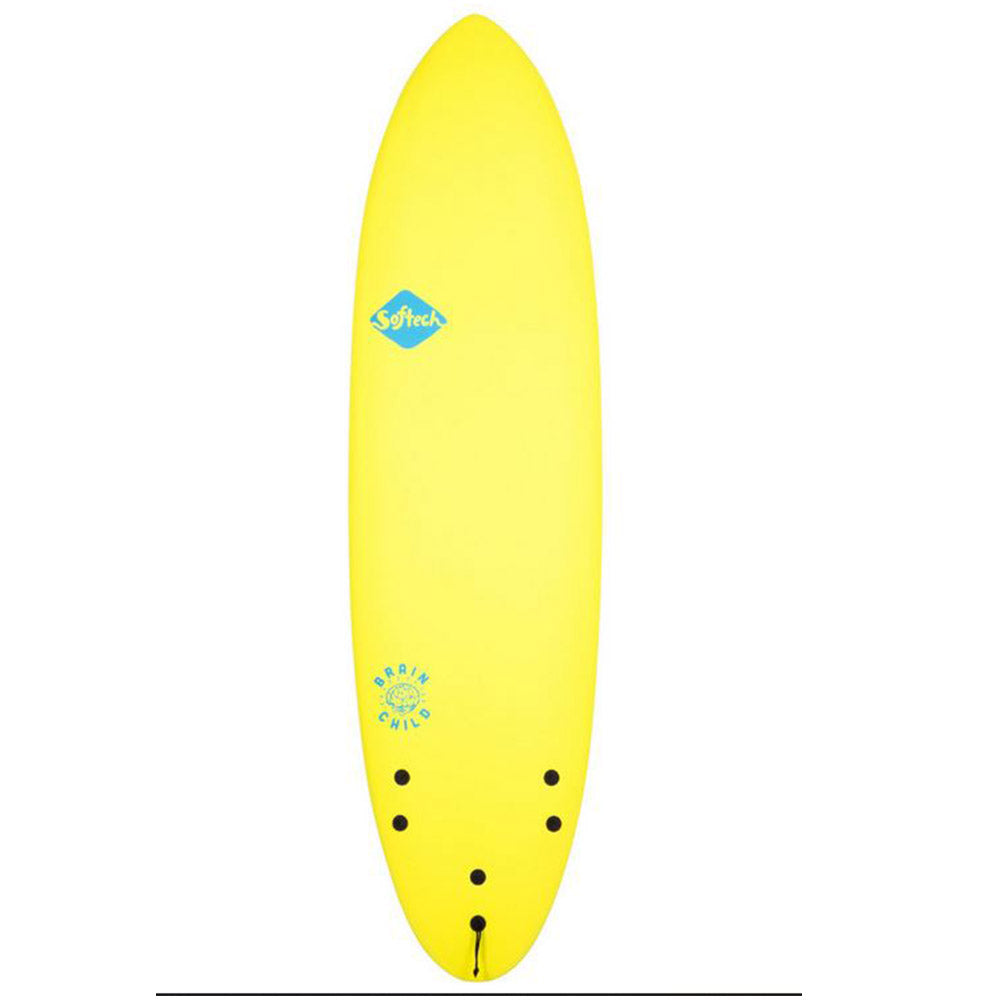 Softech Brainchild FCS II 6'3 Soft Surfboard - Ice Yellow