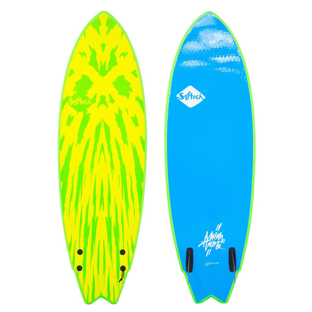 Softtech Mason Twin II 5'6 Surfboard - Lime / Yellow