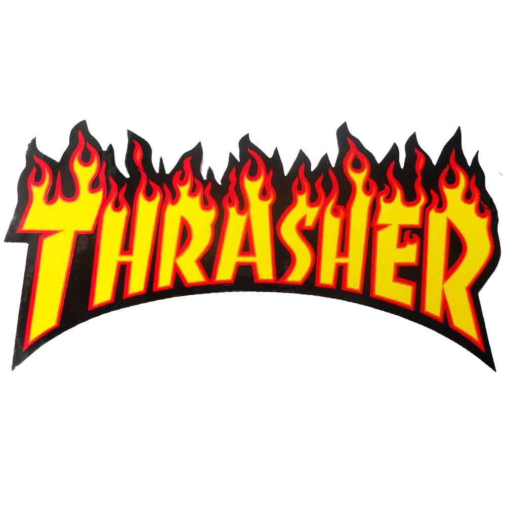 Thrasher Skate Mag Flame Logo Medium Stickers