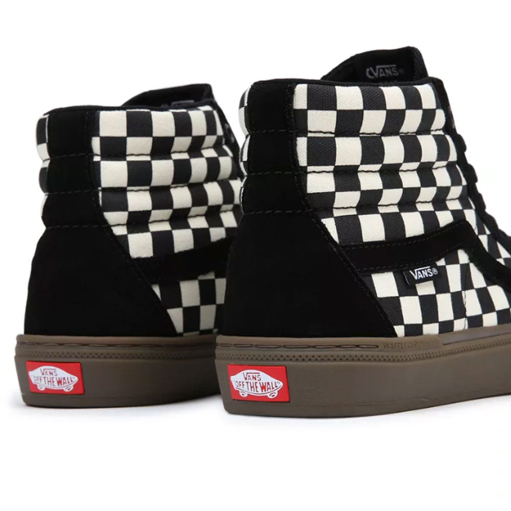 Vans BMX Sk8-Hi Checkerboard Trainers  - Checker Black/Dark Gum