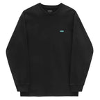 Vans Left Chest Hit Long Sleeve T Shirt  - Black/Waterfall