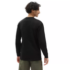 Vans Left Chest Hit Long Sleeve T Shirt  - Black/Waterfall