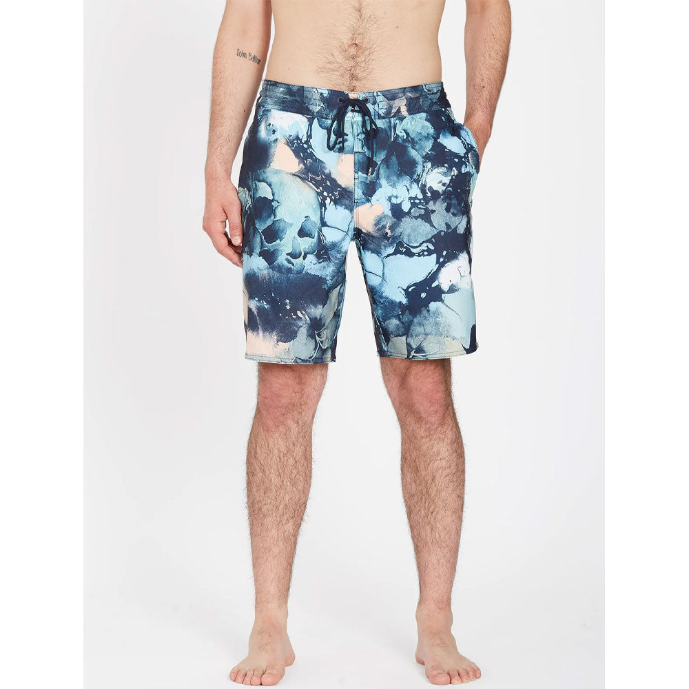 Volcom Skulli Wash Stoney 19 Boardshorts - Navy