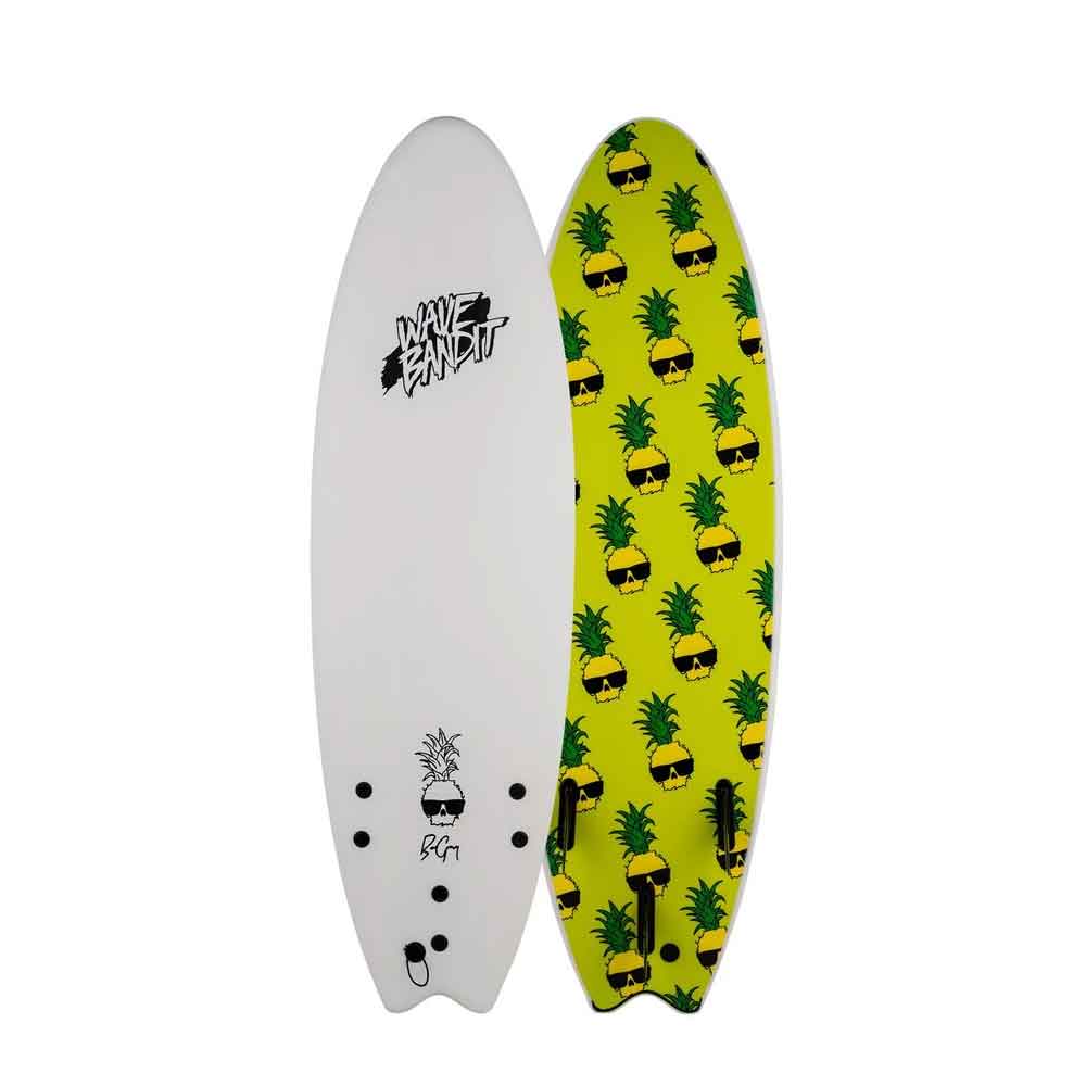 Wave Bandit Ben Gravy Performer 6ft Soft Surfboard - White