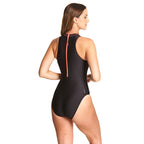 Zoggs Cable Zipped Hi Neck Swim Suit