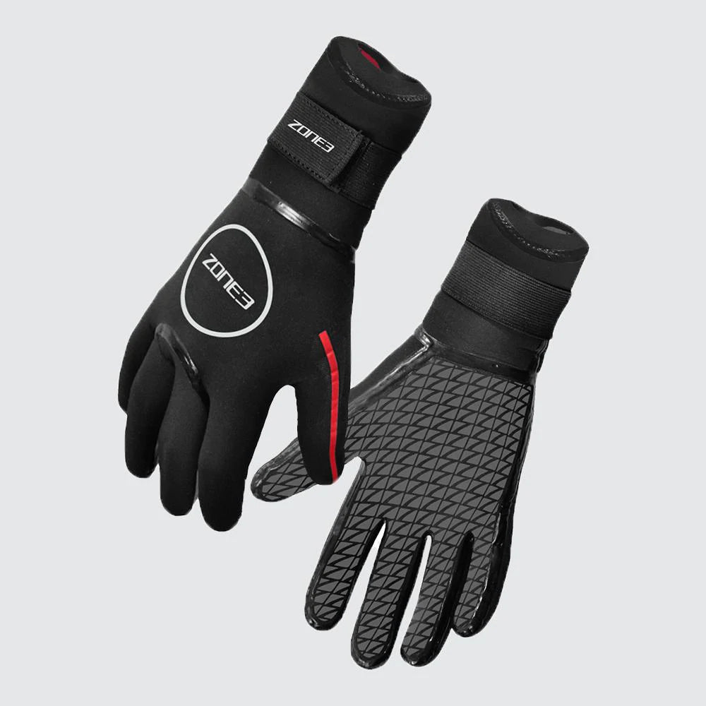 Zone 3 Neoprene Heat-Tech Warmth Gloves  - Black/Red