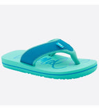 Animal Girls Swish Logo Flip Flops  - Peacock Blue