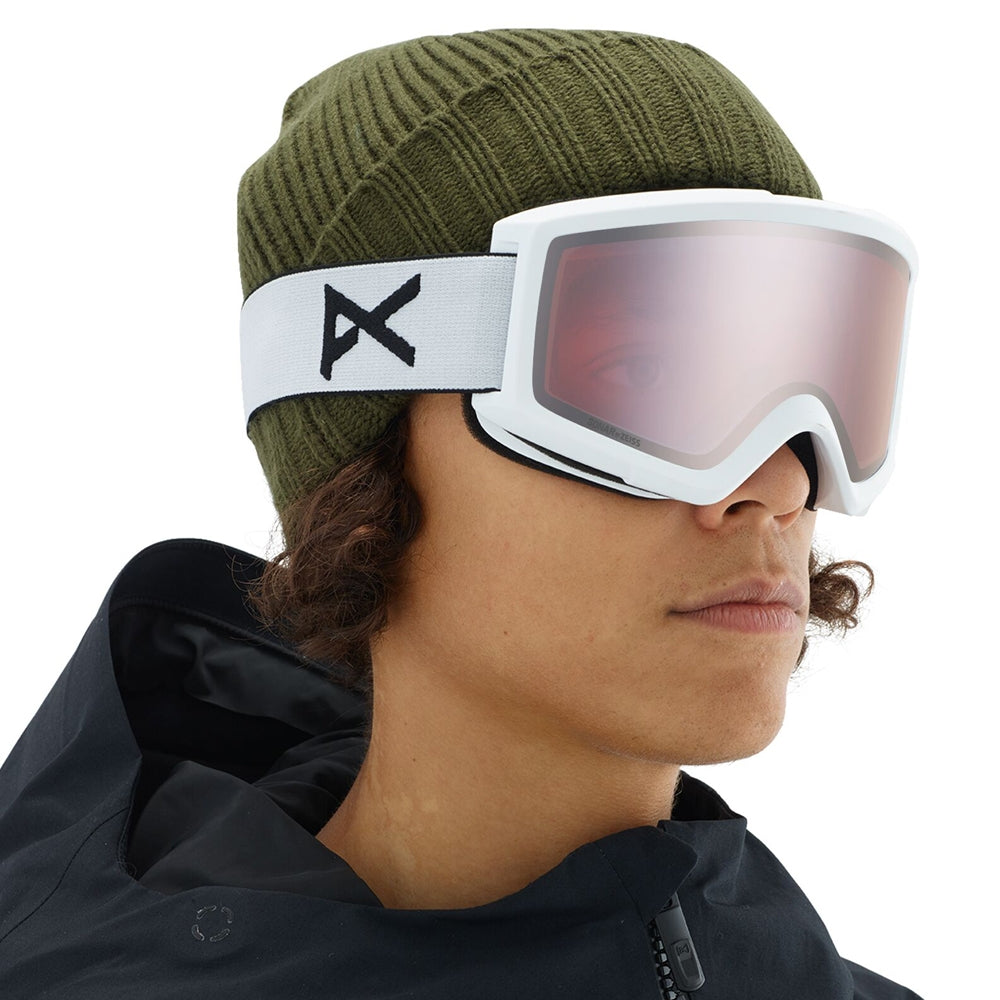 Anon Helix 2.0 White Silver Amber Ski Snowboard Goggles