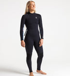 C Skins Womens Solace 4/3 BZ Wetsuit  - Raven Black/Coral