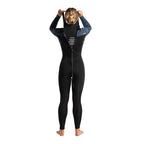 C-Skins Womens Solace 4/3mm BZ Wetsuit  - Black/Bluestone/Cascade
