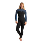 C-Skins Womens Solace 4/3mm BZ Wetsuit  - Black/Bluestone/Cascade