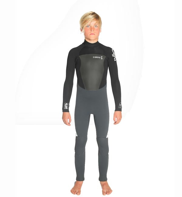 C Skins Junior Legend 5/4/3 GBS Back Zip Wetsuit - Black/Graphite