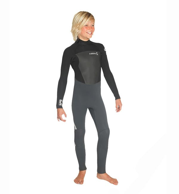 C Skins Junior Legend 5/4/3 GBS Back Zip Wetsuit - Black/Graphite