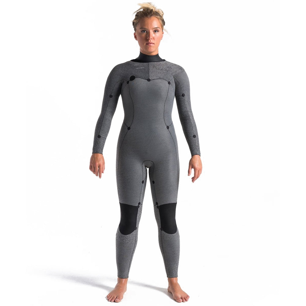 C-Skins Womens Solace 4/3mm GBS Chest Zip Wetsuit  - Raven Black