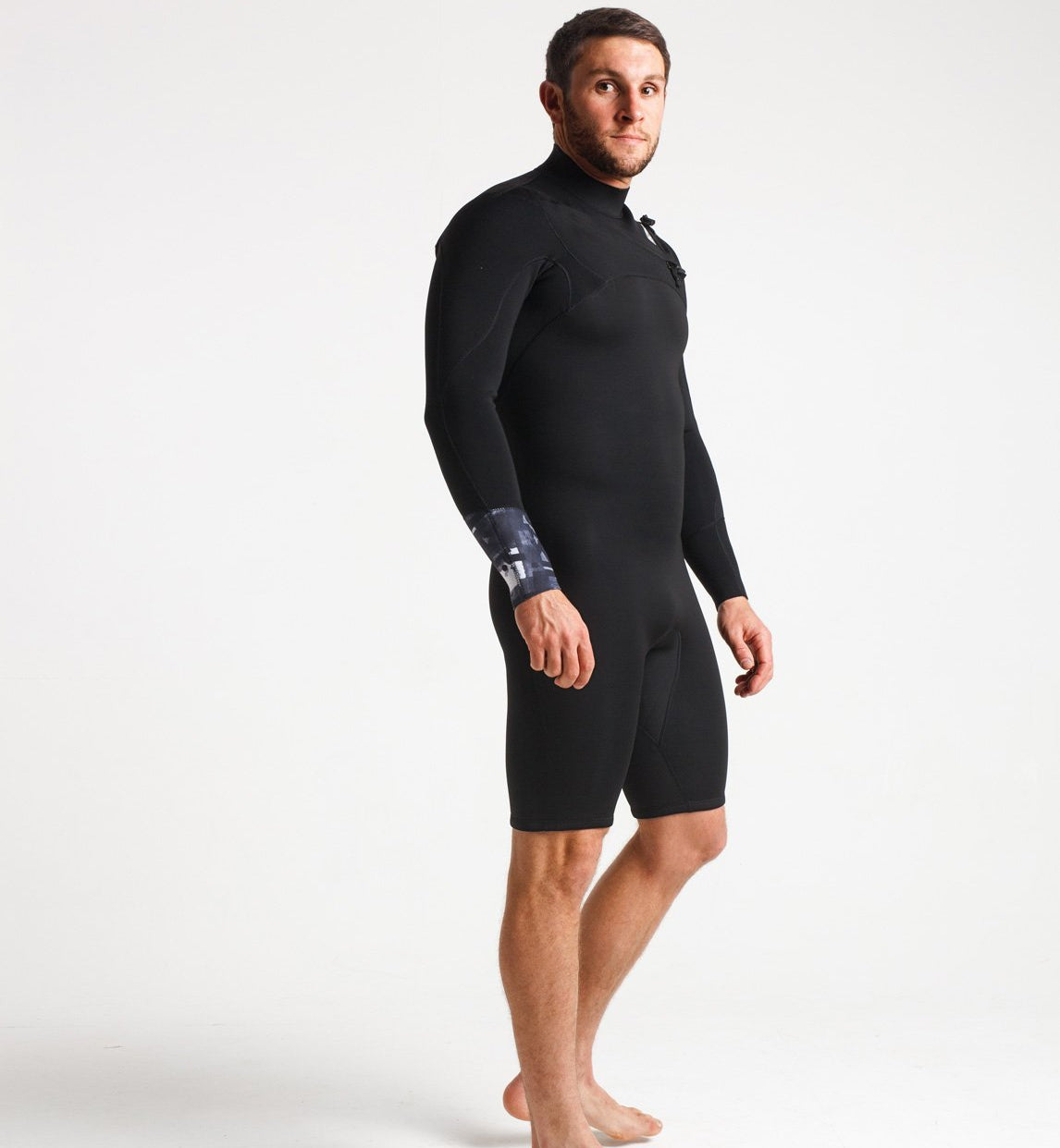C Skins Session 3/2 CZ Long Sleeved Shortie-Black/C-Ollage/White