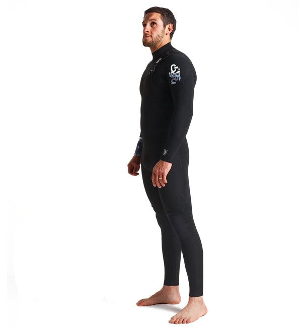 C Skins Session 4/3 GBS CZ Wetsuit - Black/C-Ollage/Silver Grey