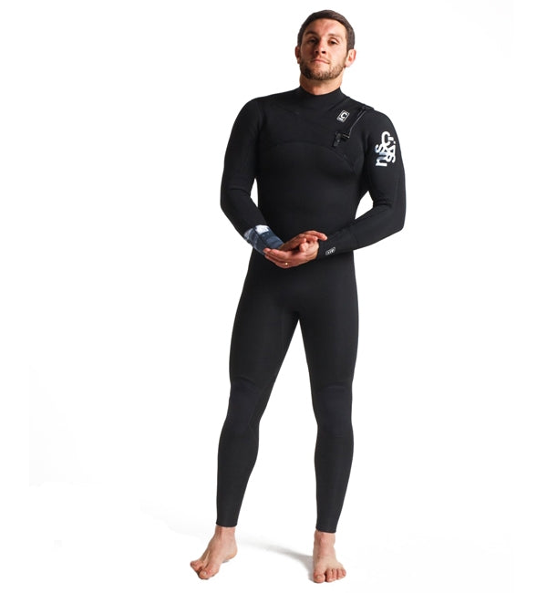 C Skins Session 4/3 GBS CZ Wetsuit - Black/C-Ollage/Silver Grey