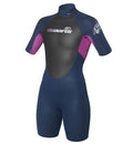 C Skins Girls Element Navy Violet 3/2mm Shorti Wetsuit