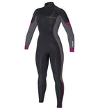 C Skins Womens Solace 5/4/3mm Winter Wetsuit Black Graphite Rose