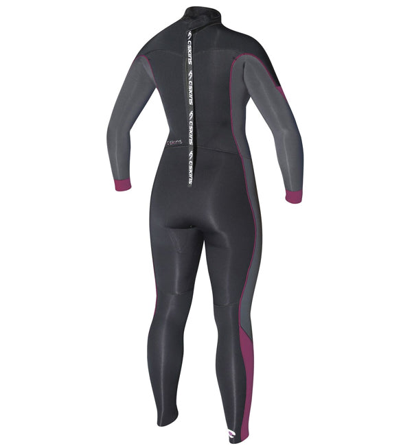 C Skins Womens Solace 5/4/3mm Winter Wetsuit Black Graphite Rose