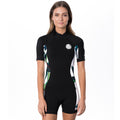 Rip Curl Womens Dawn Patrol 2mm BZ Shortie Wetsuit - White/Black