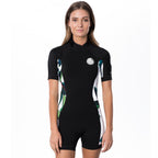 Rip Curl Womens Dawn Patrol 2mm BZ Shortie Wetsuit - White/Black