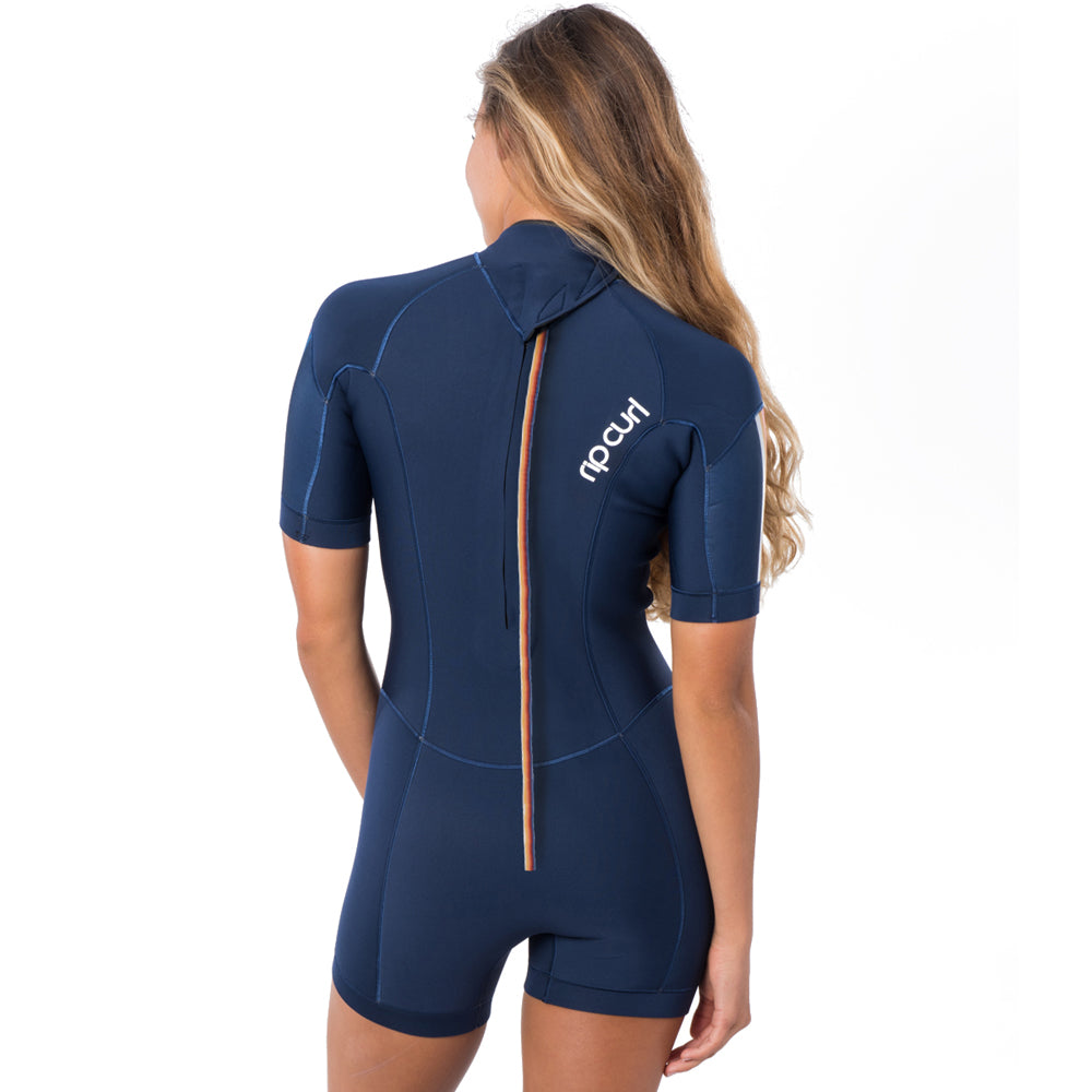 Rip Curl Womens Dawn Patrol 2mm Back Zip Shortie Wetsuit - Stripe