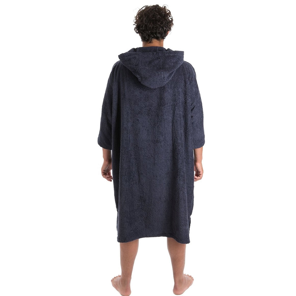 Dry Robe Short Sleeve Towel Robe Navy Medium