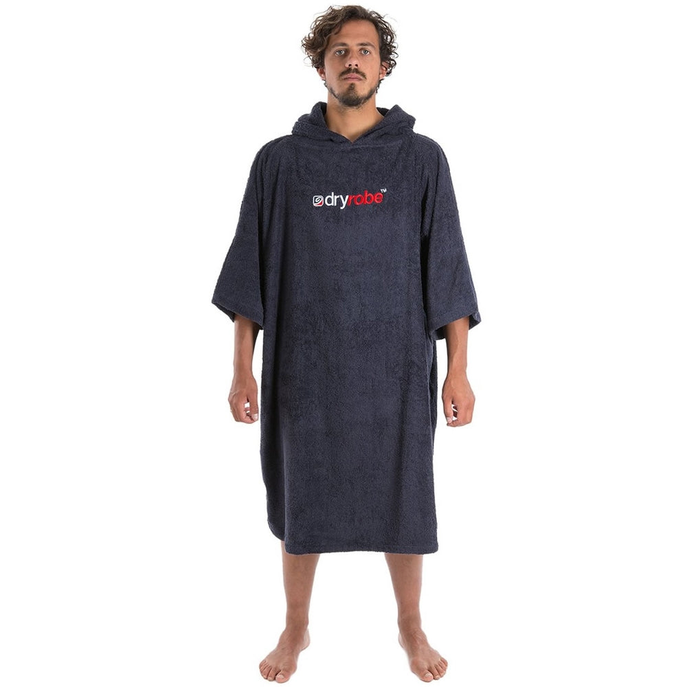 Dry Robe Short Sleeve Towel Robe Navy Large